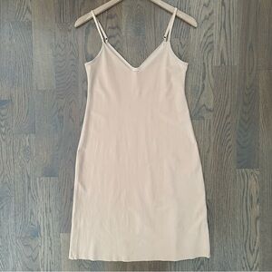 Commando Classic Tailored Spaghetti Strap Slip Mini Dress Beige Nude M/L